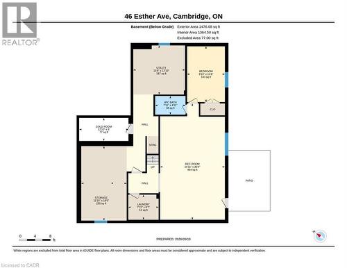Floor plan - 46 Esther Avenue, Cambridge, ON 