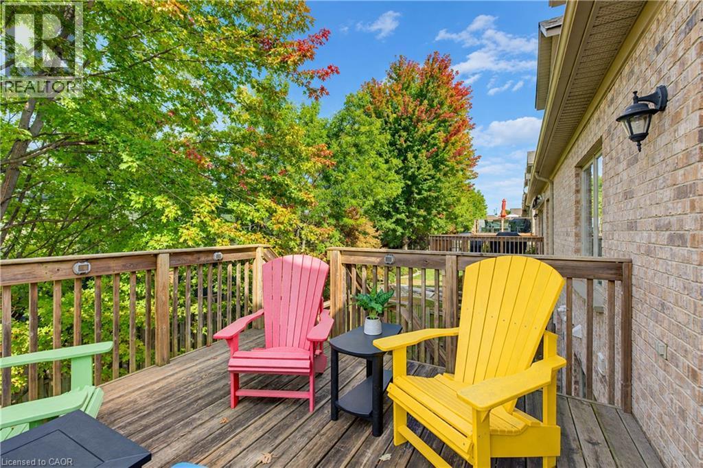 Upper deck with treed privacy. - 222 Chestnut Hill Crescent, Kitchener, ON