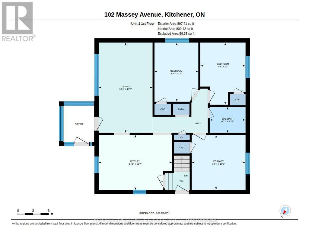 Floor plan unit 1 - 102 Massey Avenue, Kitchener, ON