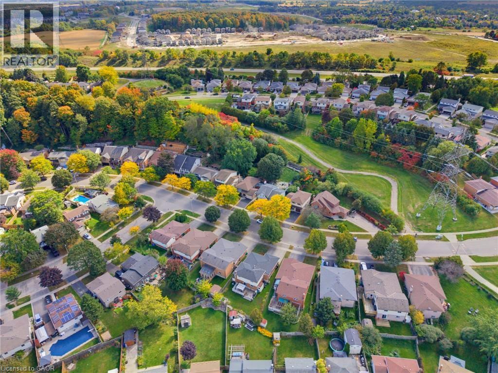 Aerial view of home - 77 Yellow Birch Drive, Kitchener, ON