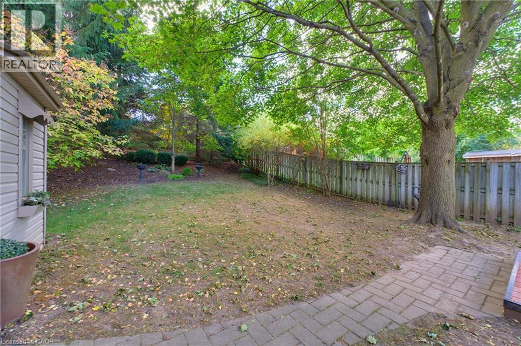 Expansize yard, fully fenced, with no rear neighbors. - 77 Yellow Birch Drive, Kitchener, ON