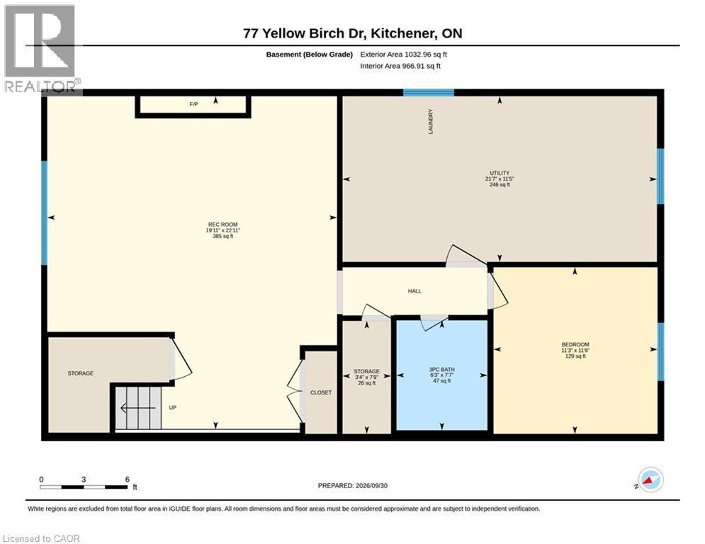 Basement Floor Plan (Metric) - 77 Yellow Birch Drive, Kitchener, ON