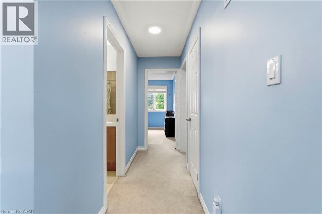 Light-toned carpeting, white trim, and white interior doors - 1076 Ryckman Common, Burlington, ON