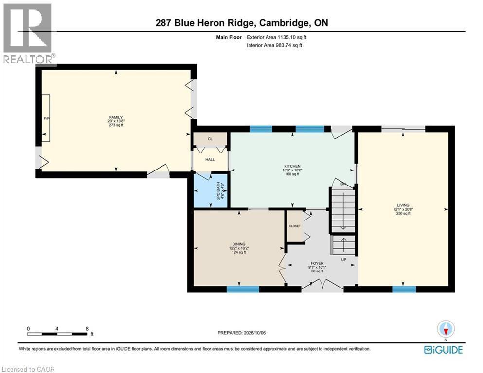 Main Floor plan - 287 Blue Heron Ridge, Cambridge, ON