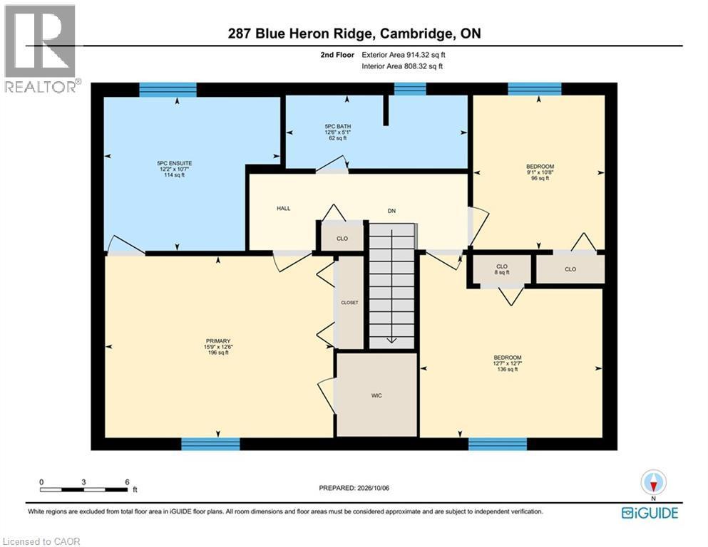 Second Level Floor plan - 287 Blue Heron Ridge, Cambridge, ON