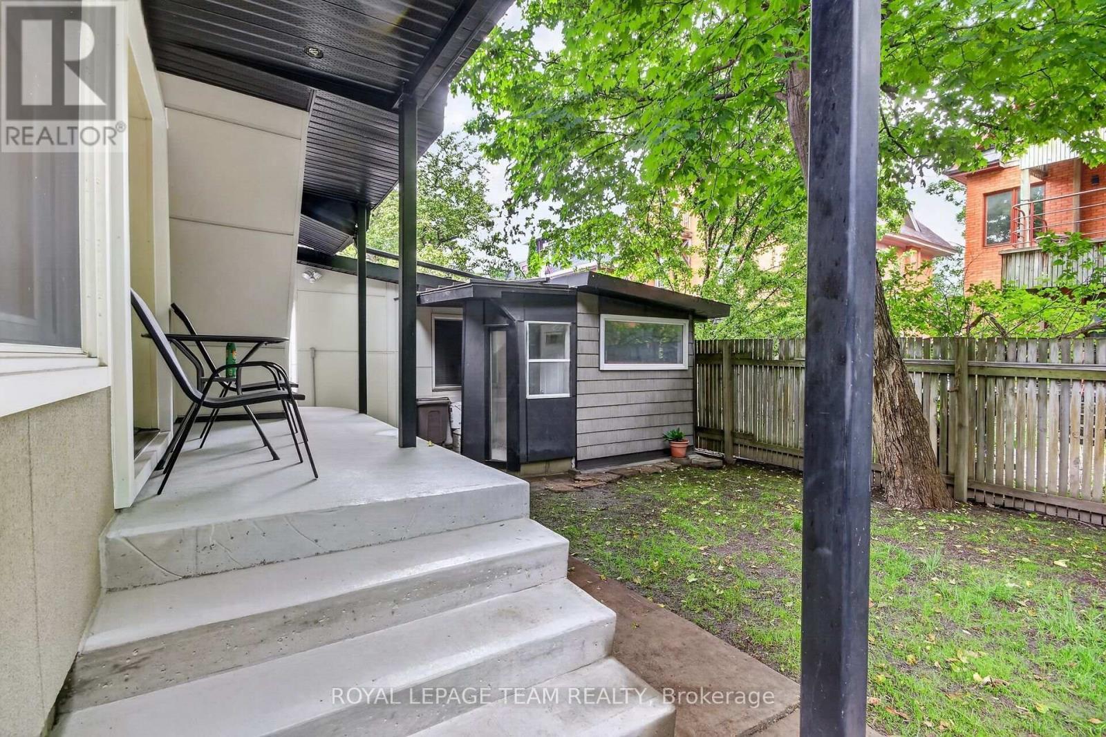 Covered back porch - 64 Delaware Avenue, Ottawa, ON