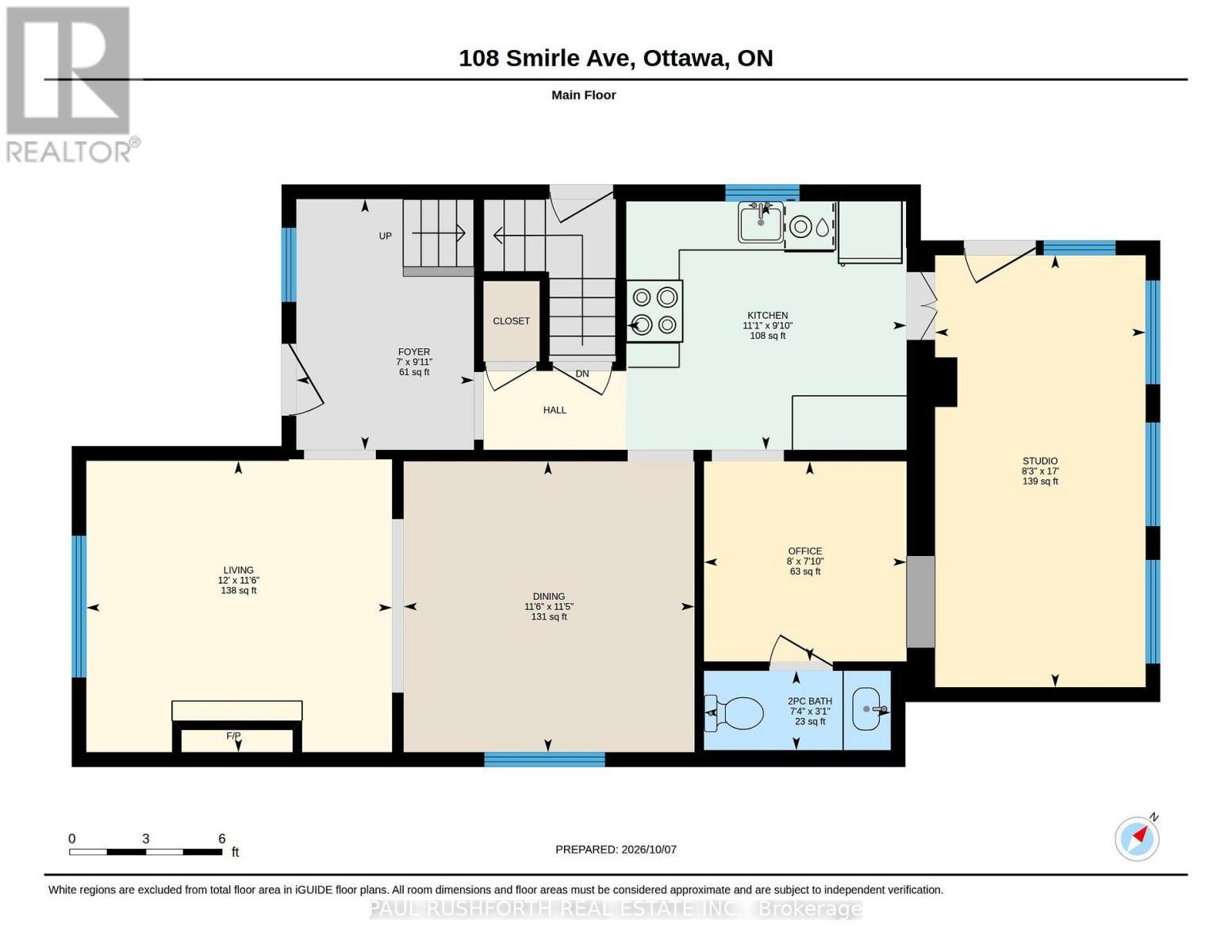 Floor Plan-Main level - 108 Smirle Avenue, Ottawa, ON