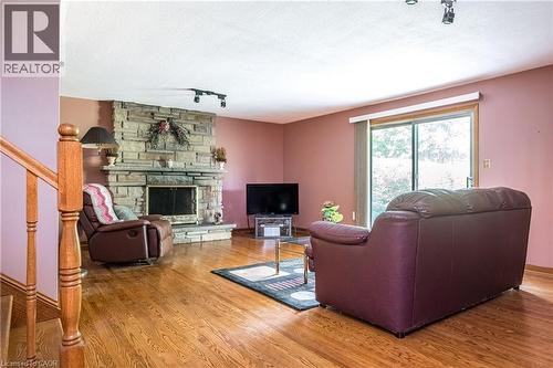 14 Woodside Drive, Hamilton, ON - Indoor Photo Showing Living Room With Fireplace
