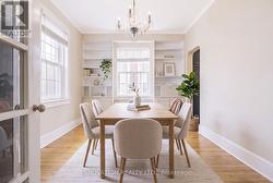 Dining Room with built in shelves - 