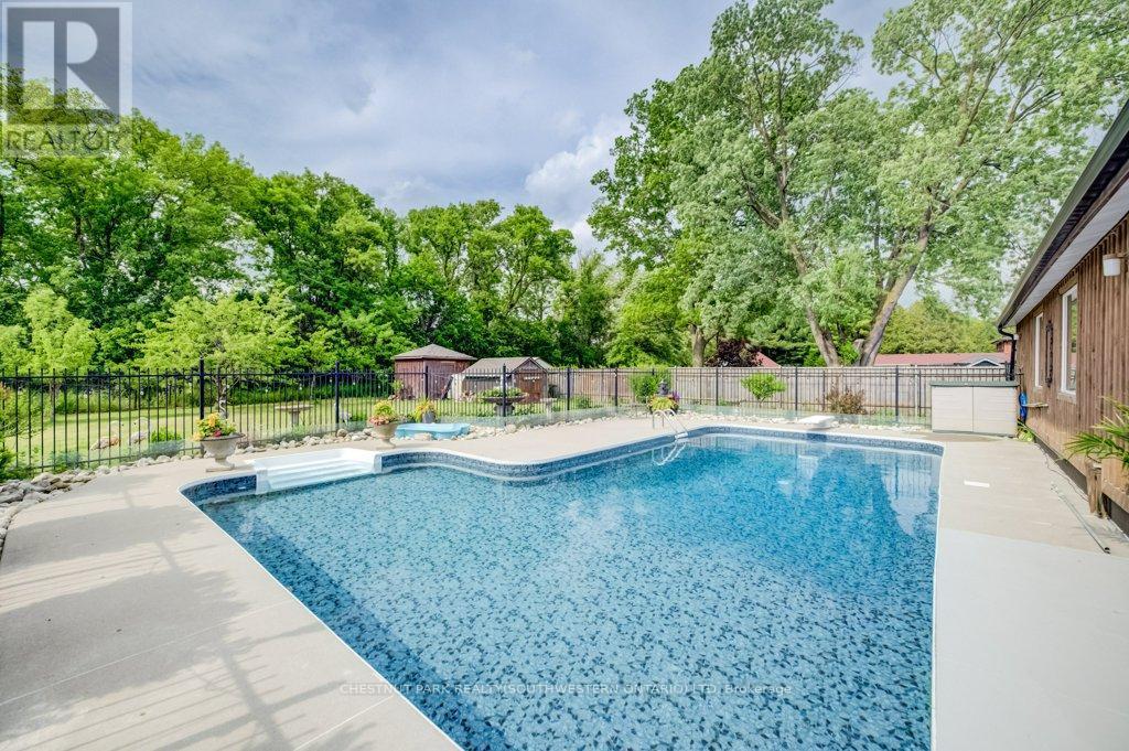 35 Schweitzer Street, Kitchener, ON - Outdoor With In Ground Pool With Backyard