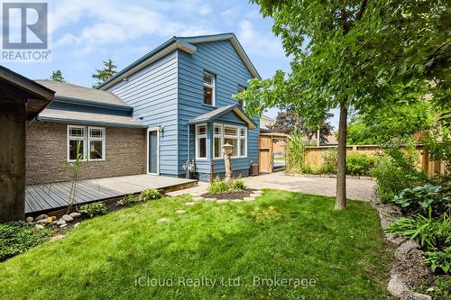 Backyard with Deck - 654 Duke Street, Cambridge, ON 