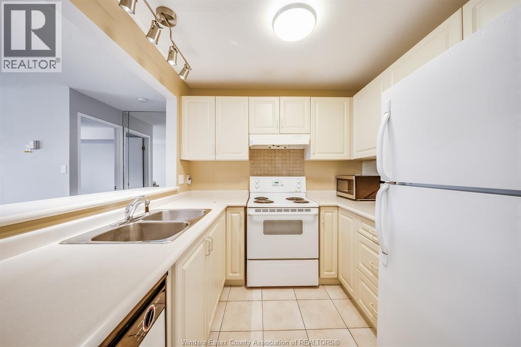 3000 Sandwich Street Unit# 309, Windsor, ON - Indoor Photo Showing Kitchen With Double Sink