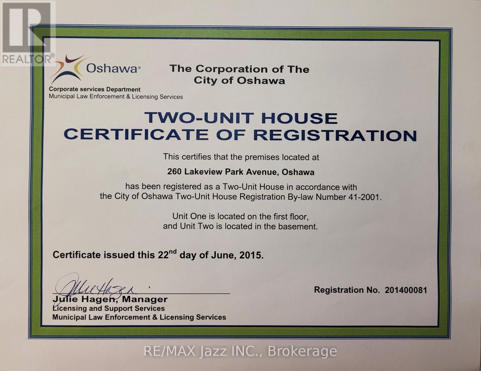 260 Lakeview Park Avenue, Oshawa (Lakeview), ON