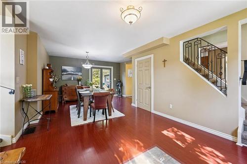 Rich wood-finish flooring complements the interior design - 74 Selkirk Street, Cambridge, ON 