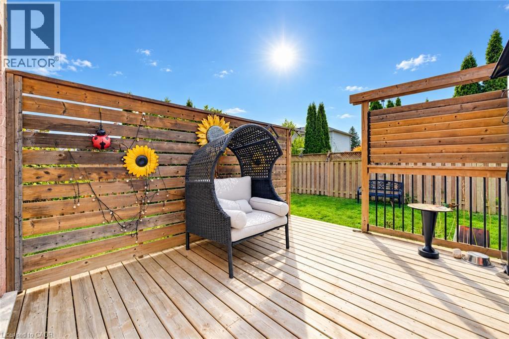 Large private deck - 11 Peregrine Crescent, Cambridge, ON