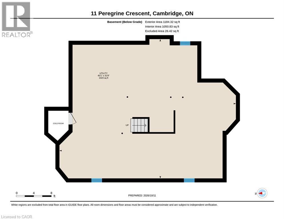 Basement floor plan - 11 Peregrine Crescent, Cambridge, ON