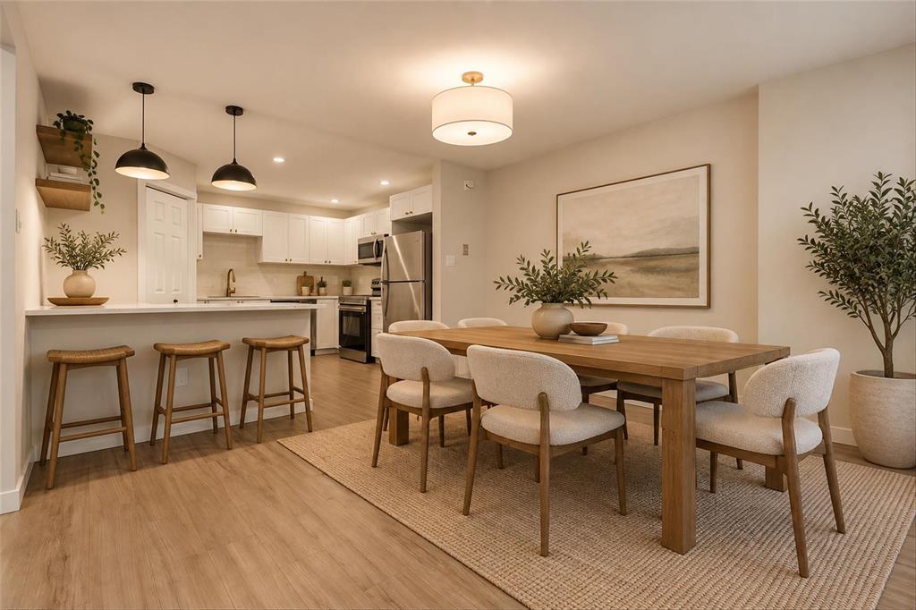 Virtually Staged Dining Room - 235 1 Snow Street, Winnipeg, MB
