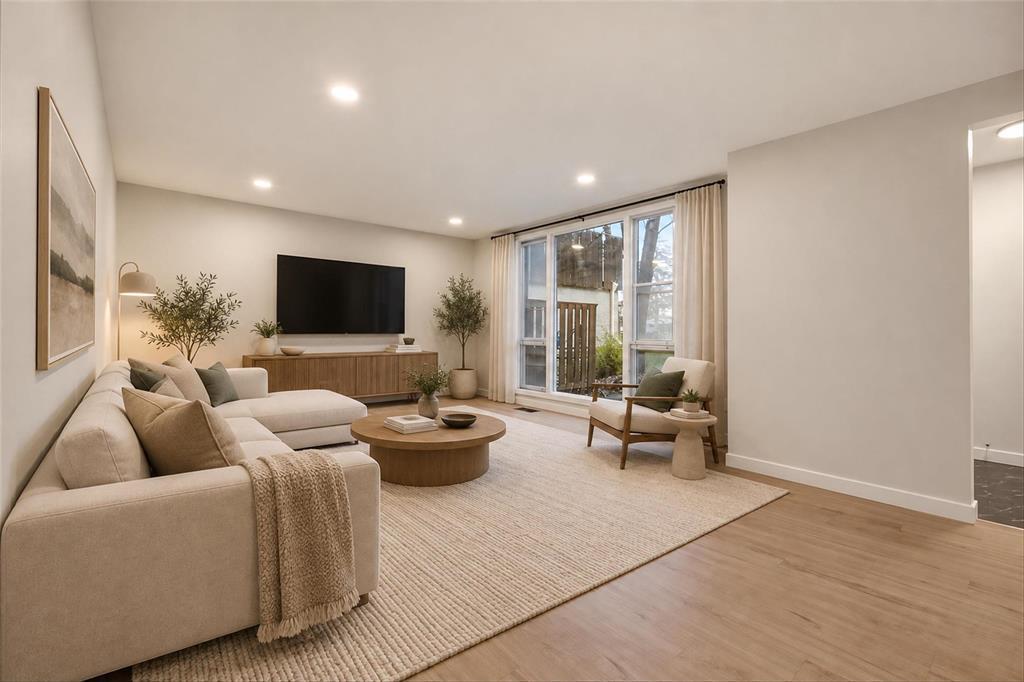 Virtually Staged Living Room - 235 1 Snow Street, Winnipeg, MB