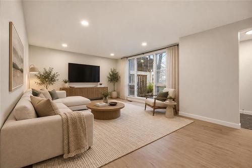 Virtually Staged Living Room - 235 1 Snow Street, Winnipeg, MB 