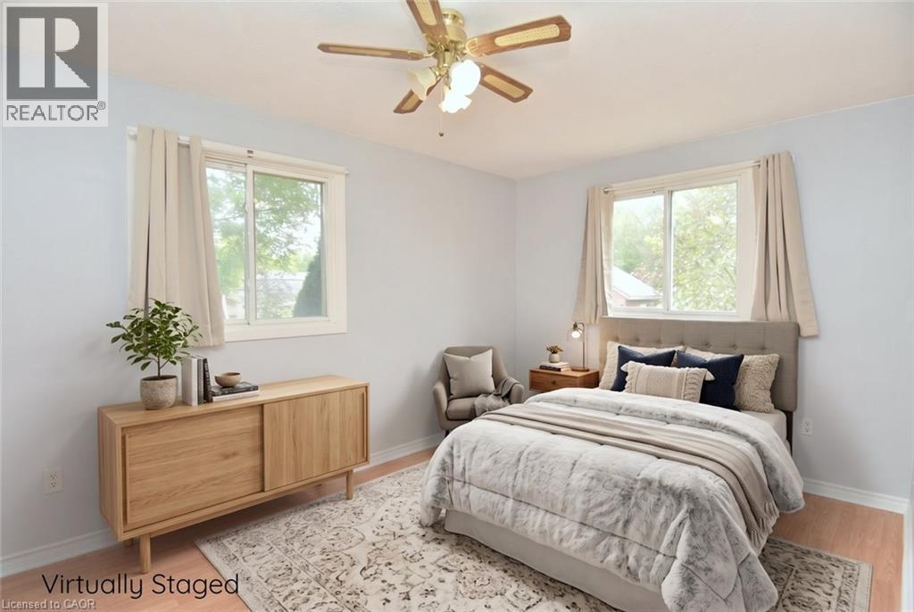 Virtually staged Primary Bedroom on Second Level - 201 Strathearne Avenue, Hamilton, ON