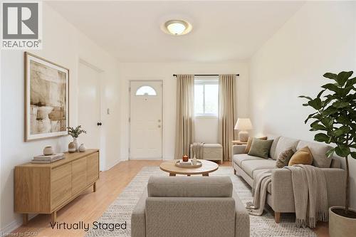 Virtually Staged Living Room - 201 Strathearne Avenue, Hamilton, ON 