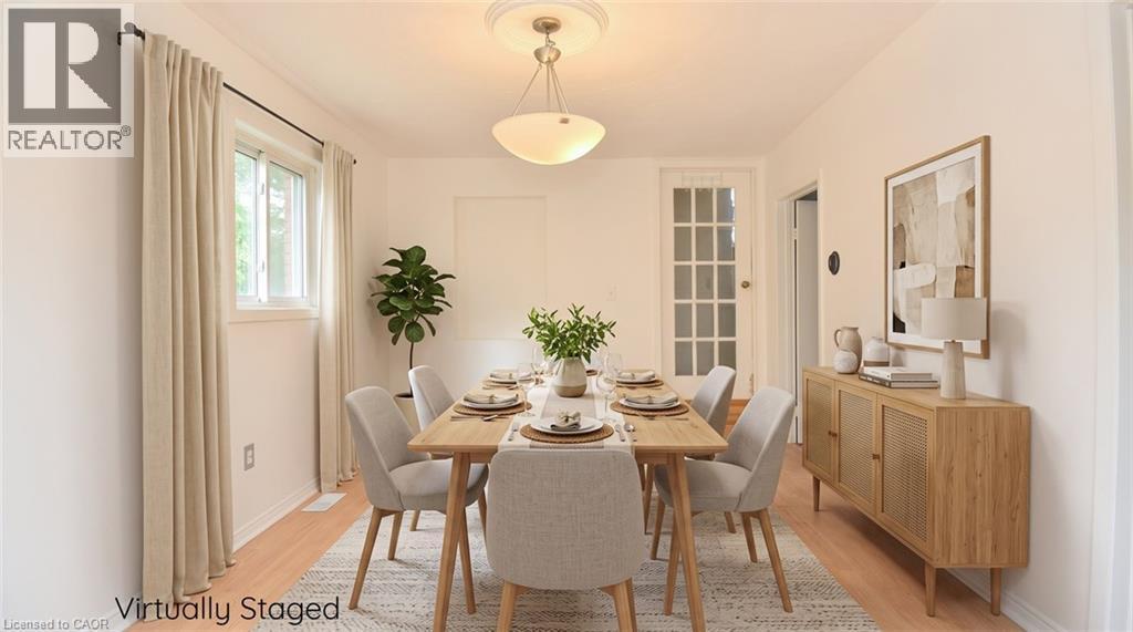 Virtually Staged Dining Area - 201 Strathearne Avenue, Hamilton, ON