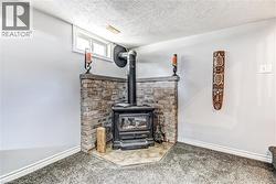 Corner wood-burning stove -