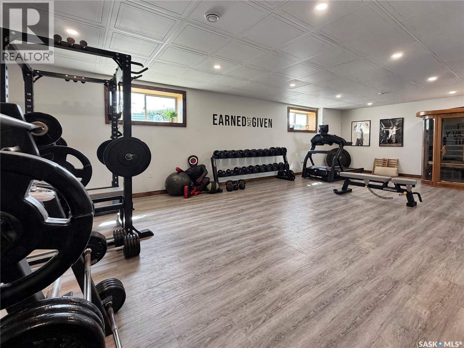 Bell Acreage, Brock Rm No. 64, SK - Indoor Photo Showing Gym Room