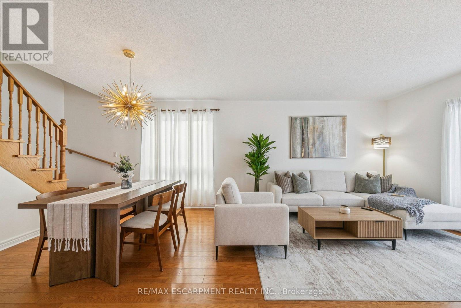 Dining and living area - 245 Centennial Forest Drive, Milton, ON - Indoor Photo Showing Living Room