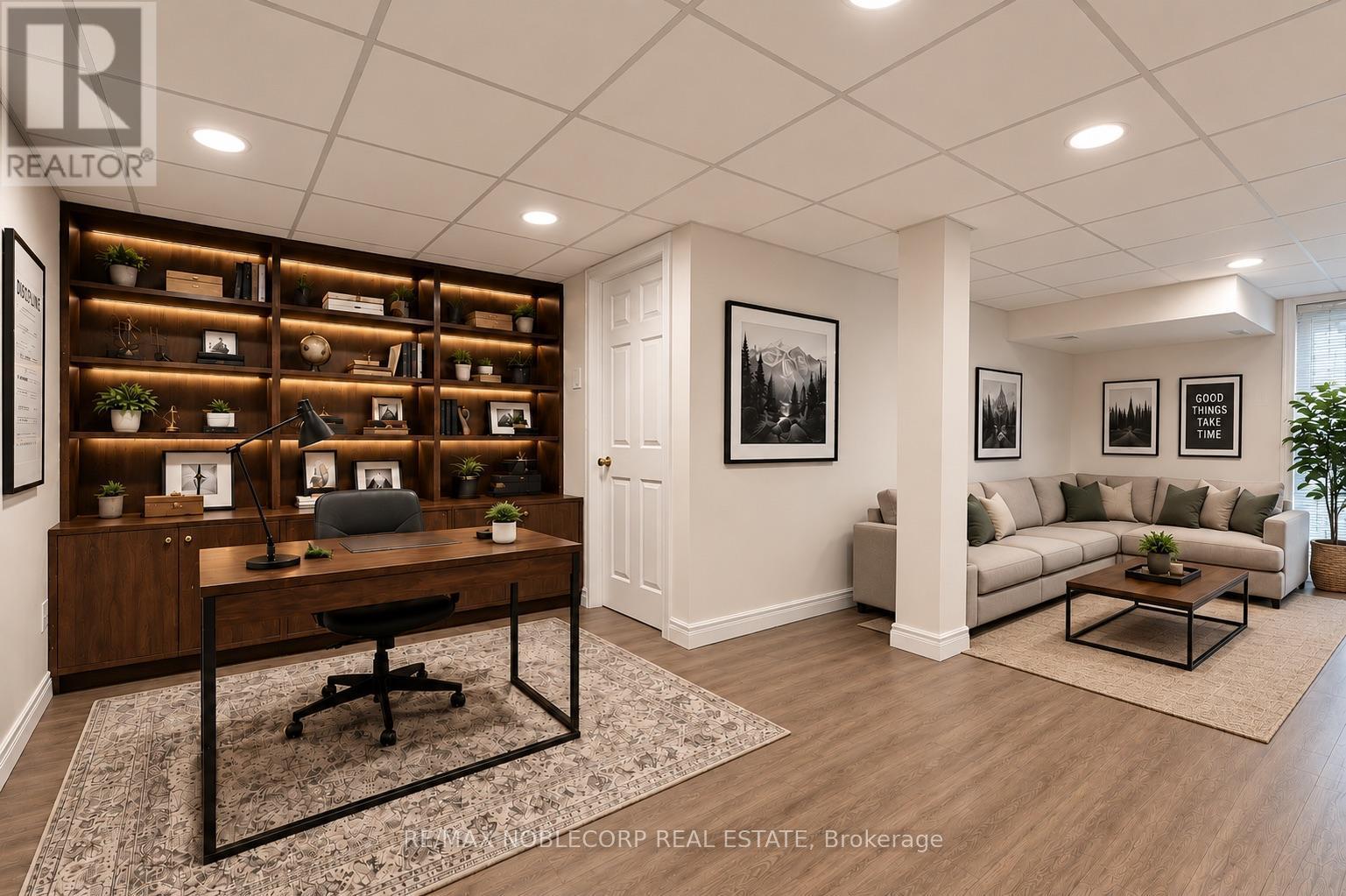 Virtually Staged & Designed - Basement Concept - 28 Opera Place, Vaughan, ON