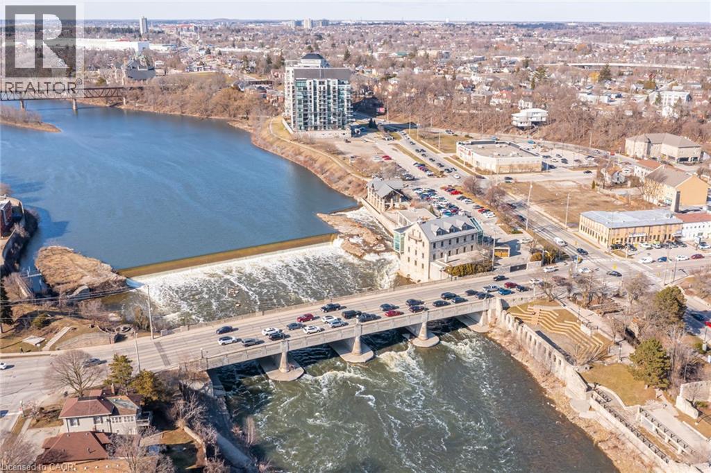 Aerial overview of property's location with a large body of water - 239 Cranbrook Street, Kitchener, ON - Outdoor With Body Of Water With View