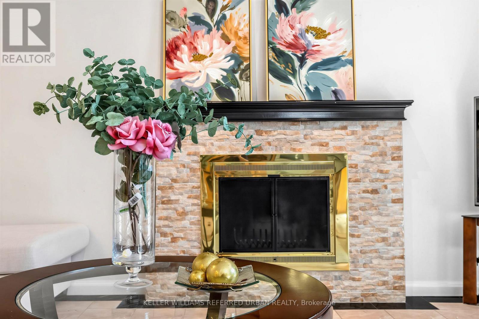 7 Chipstead Road, Toronto, ON - Indoor Photo Showing Living Room With Fireplace