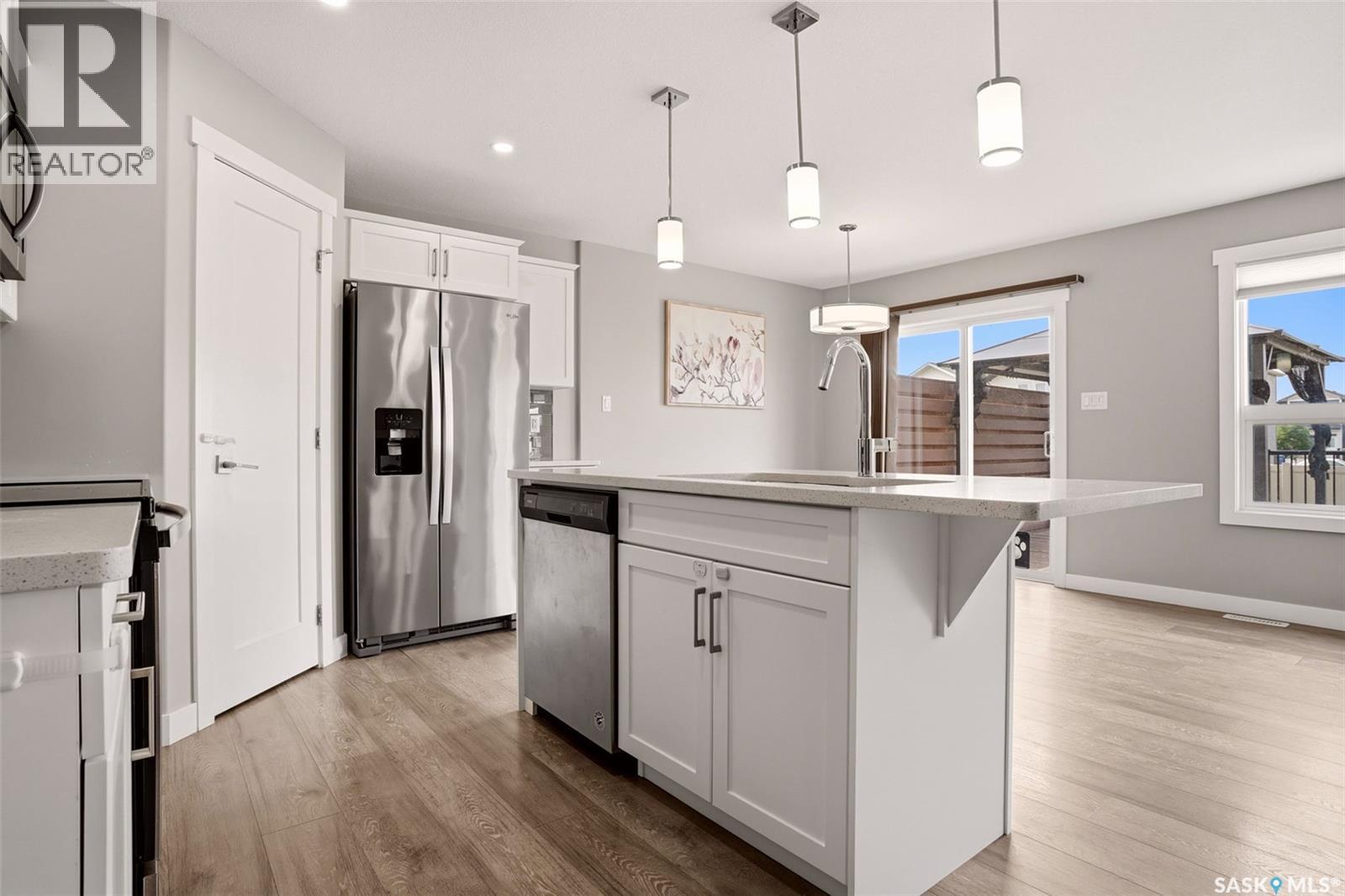 1760 Mustard Street, Regina, SK - Indoor Photo Showing Kitchen With Stainless Steel Kitchen With Upgraded Kitchen