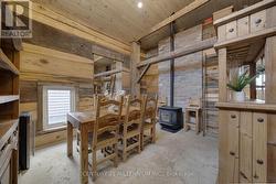 Entertaining area with pellet stove - 