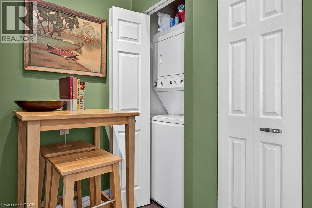Built-in stackable laundry appliances - 16 Bruce Street, Hamilton, ON