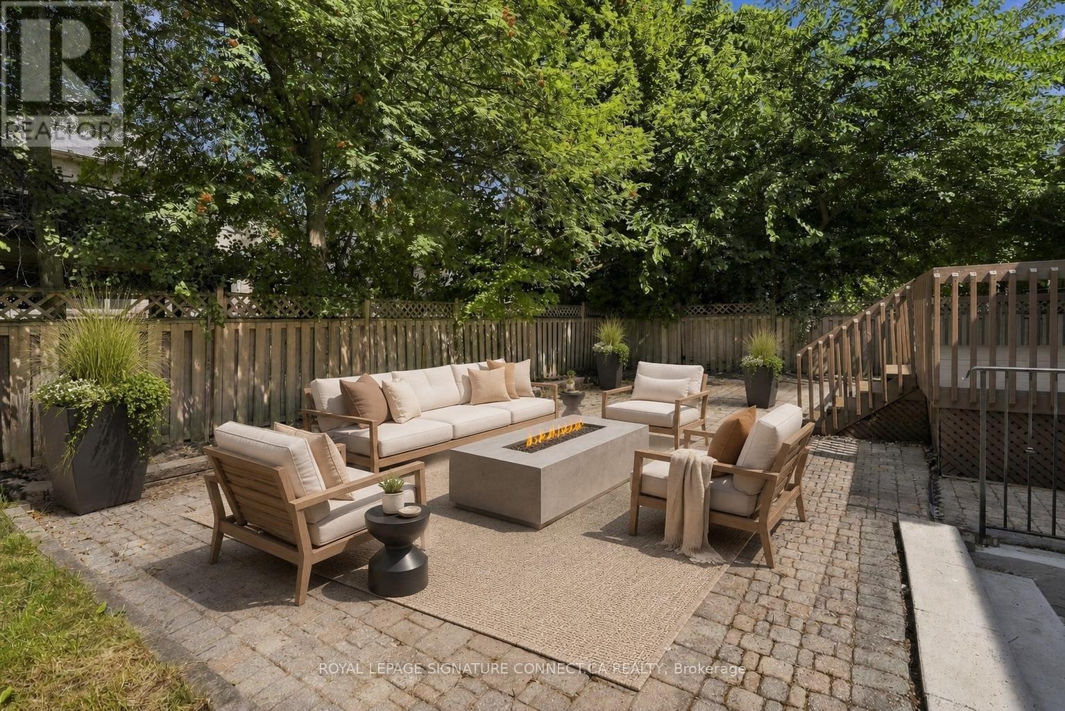 AI Staged backyard patio - 6 Lailey Crescent, Toronto, ON