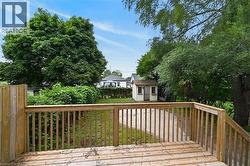 Wood deck with wood railing - 