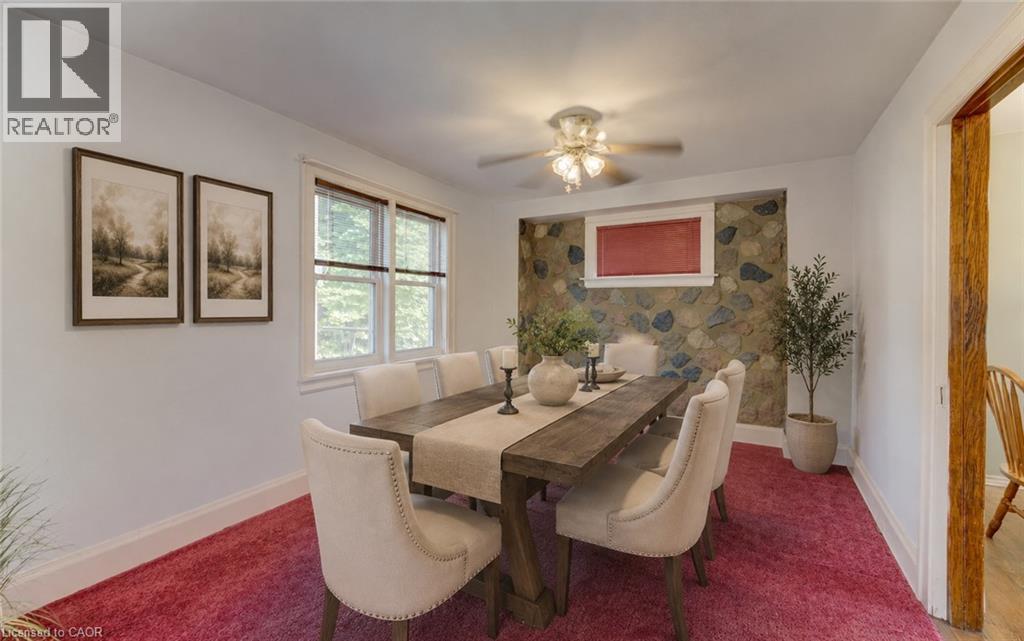AI Virtually Staged dining room - 224 Weber Street E, Kitchener, ON
