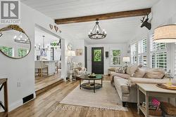 Living Area with Shiplap Vaulted Ceilings - 
