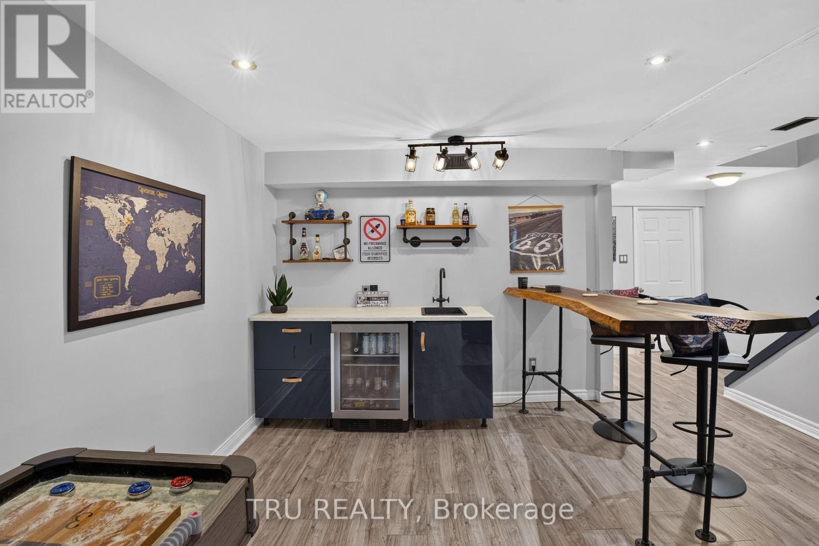 Wet bar with wine fridge! - 57 Golflinks Drive, Ottawa, ON