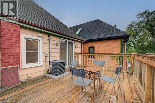 from Bedroom 2.  Private deck overlooking backyard - 24 Hunt Street, Hamilton, ON 