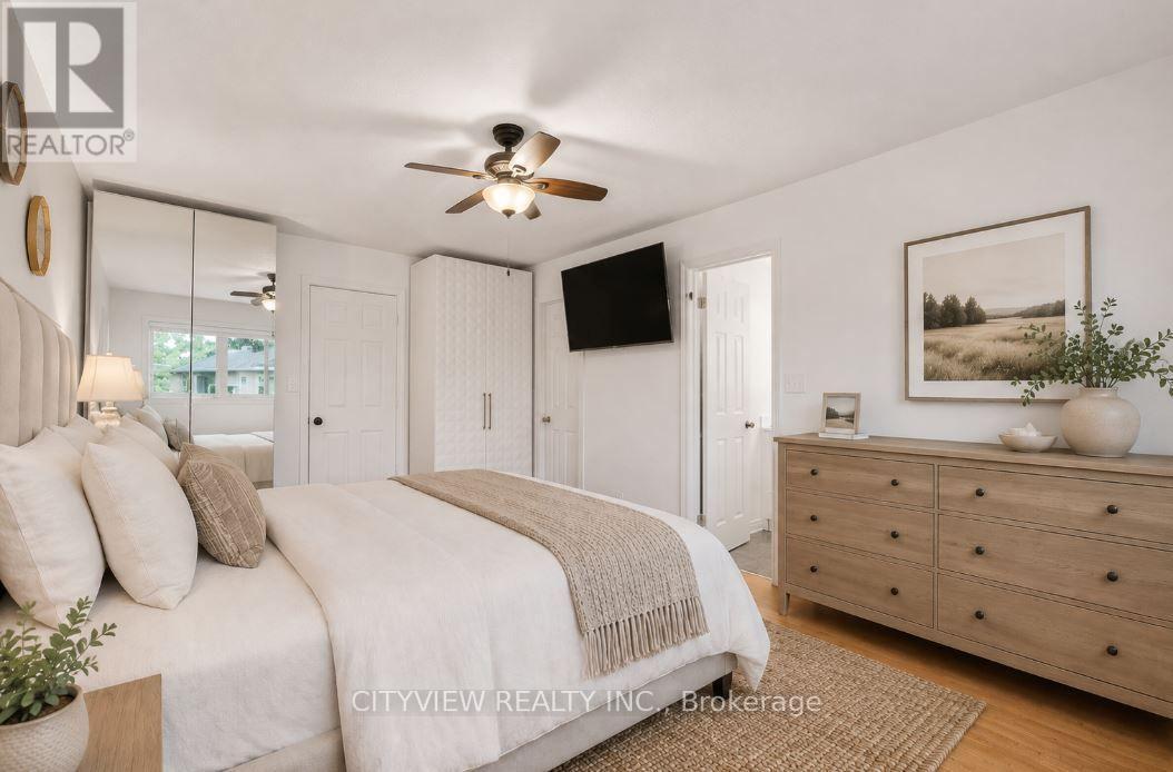 Virutally Staged Bedroom - 3687 Bala Drive, Mississauga, ON