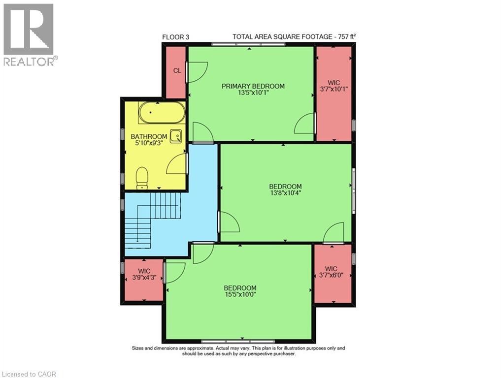 Upper level Floor plan - 229 Park Row S, Hamilton, ON