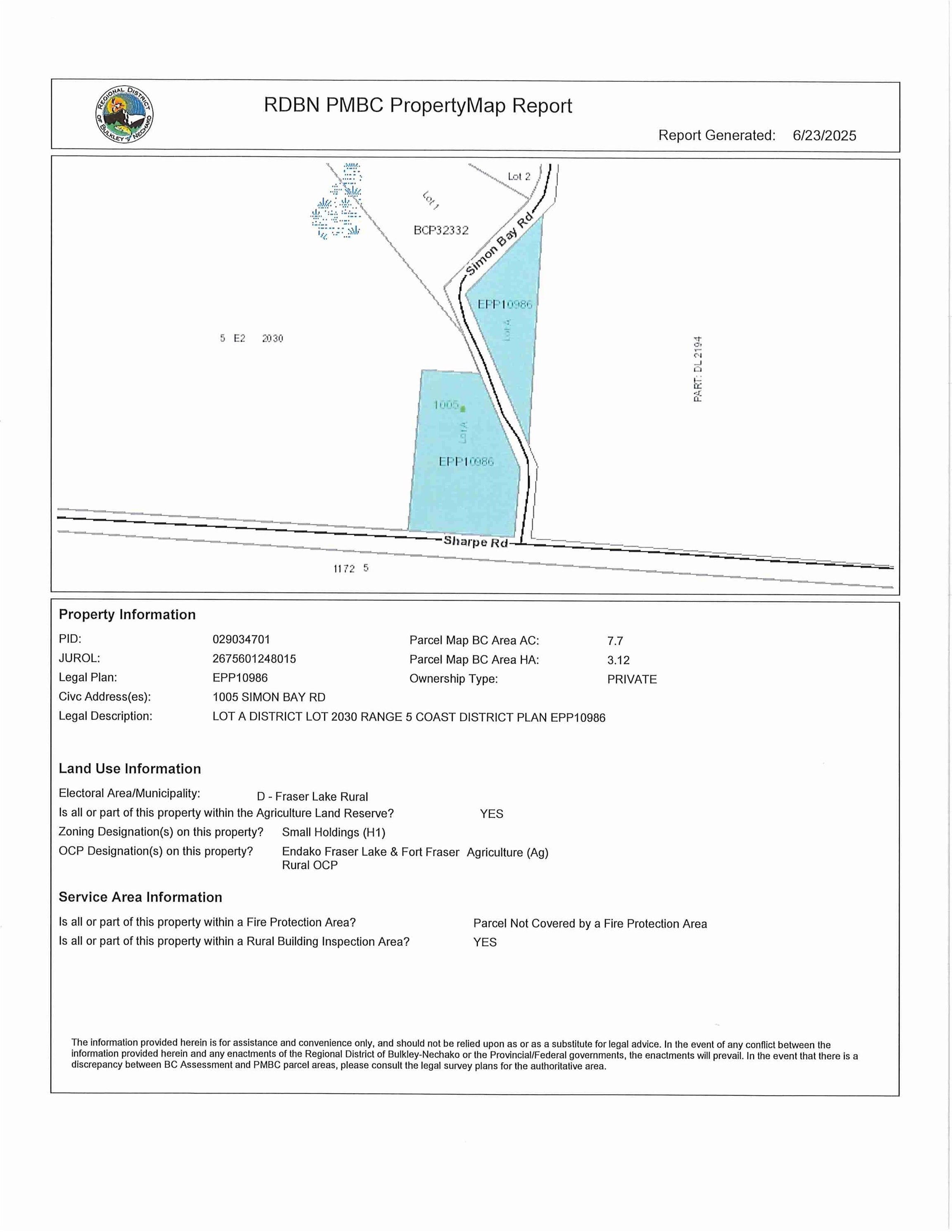 1005 Simon Bay Road, Fraser Lake, BC