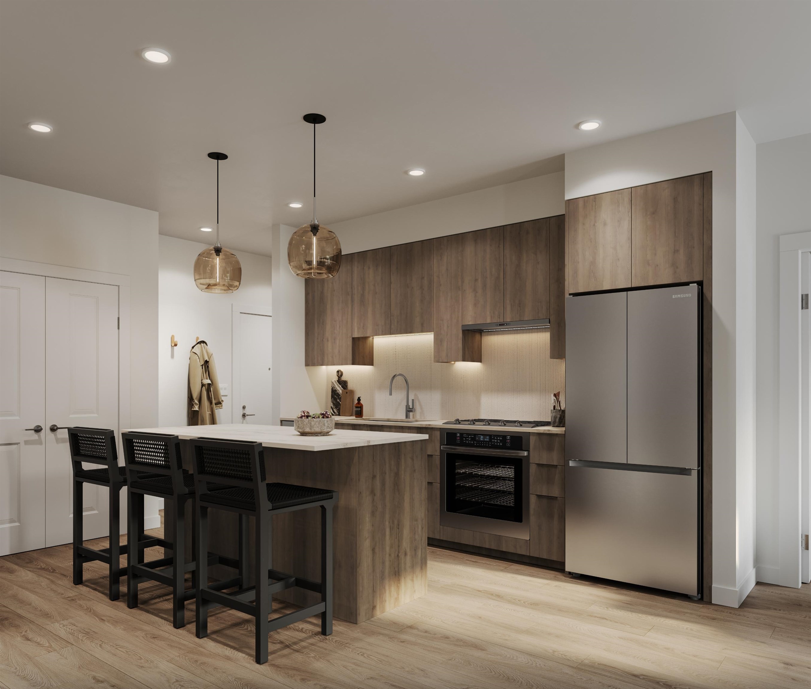A614-18088 72 Avenue, Surrey, BC - Indoor Photo Showing Kitchen With Upgraded Kitchen