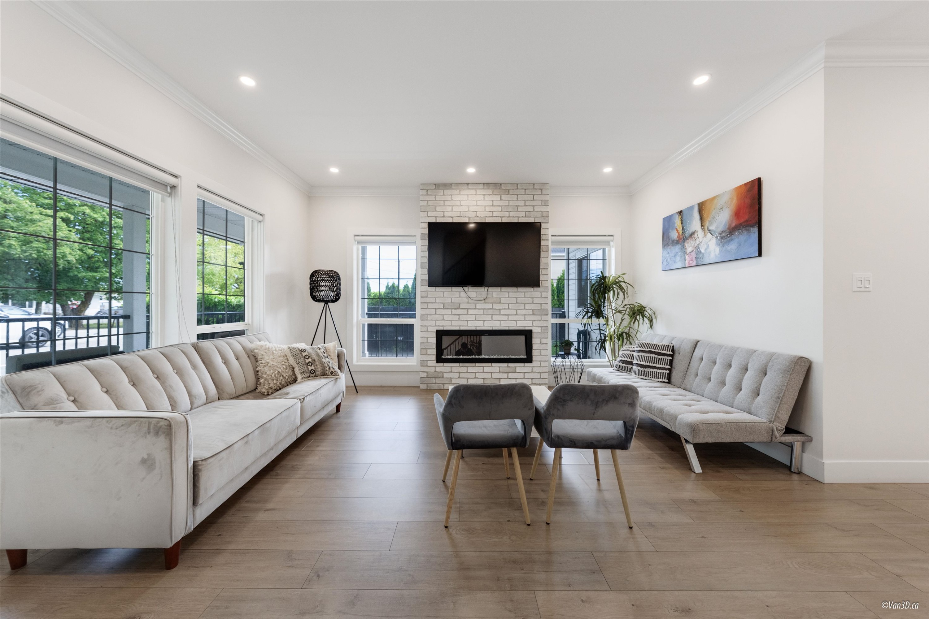 6709 216 Street, Langley, BC - Indoor Photo Showing Living Room With Fireplace