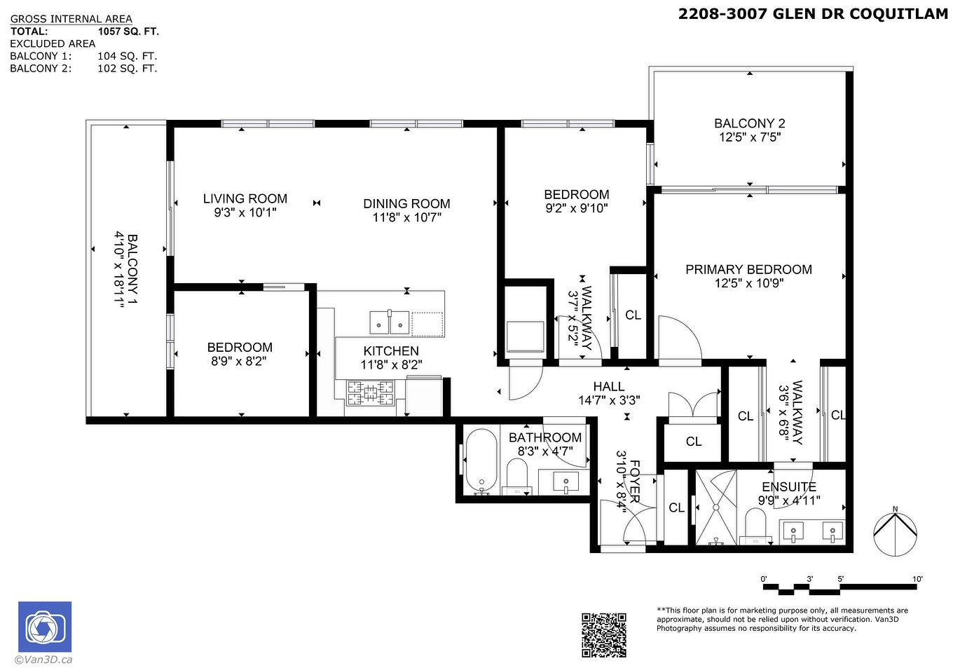 2208-3007 Glen Drive, Coquitlam, BC