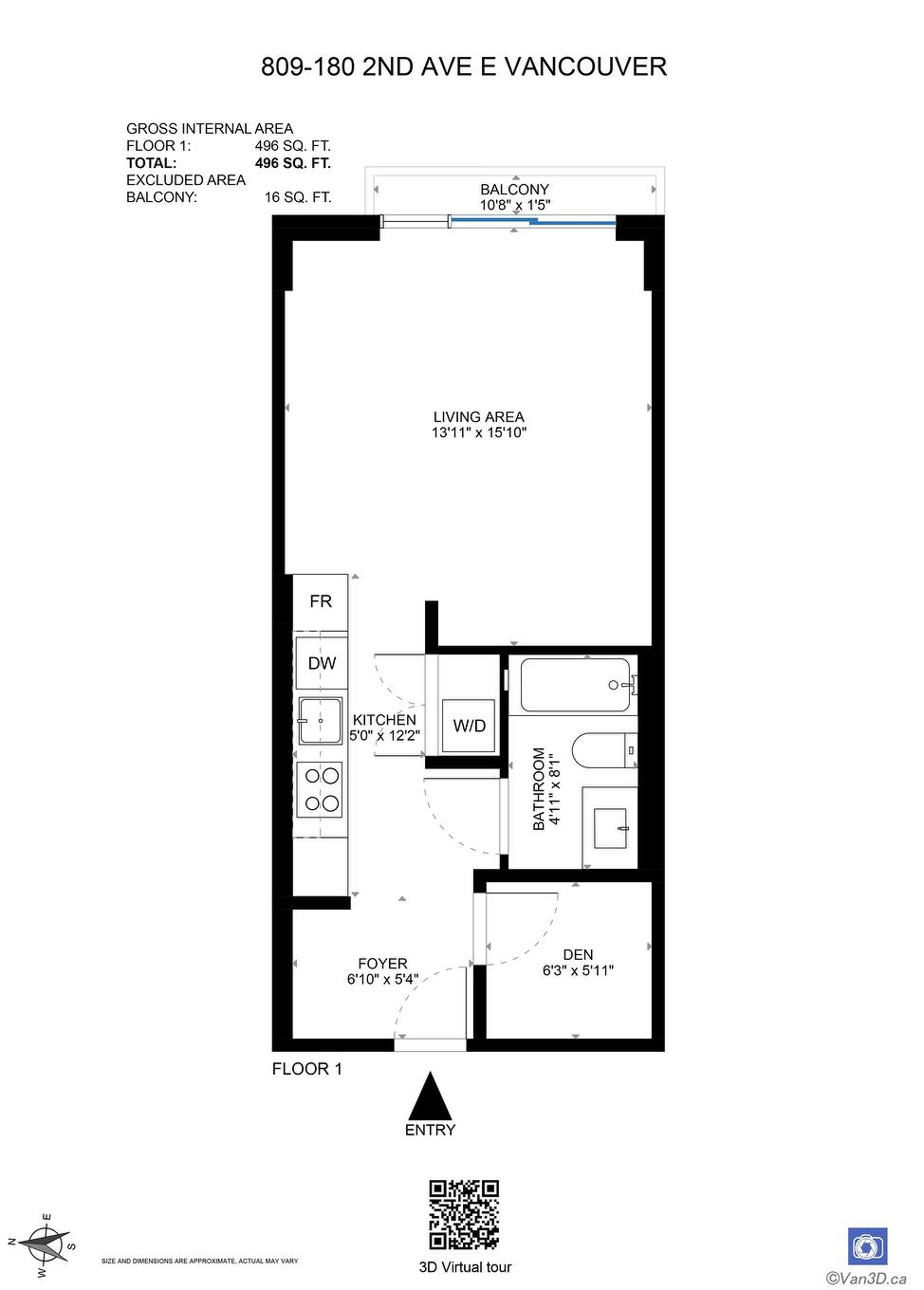 809-180 2Nd Avenue E, Vancouver, BC