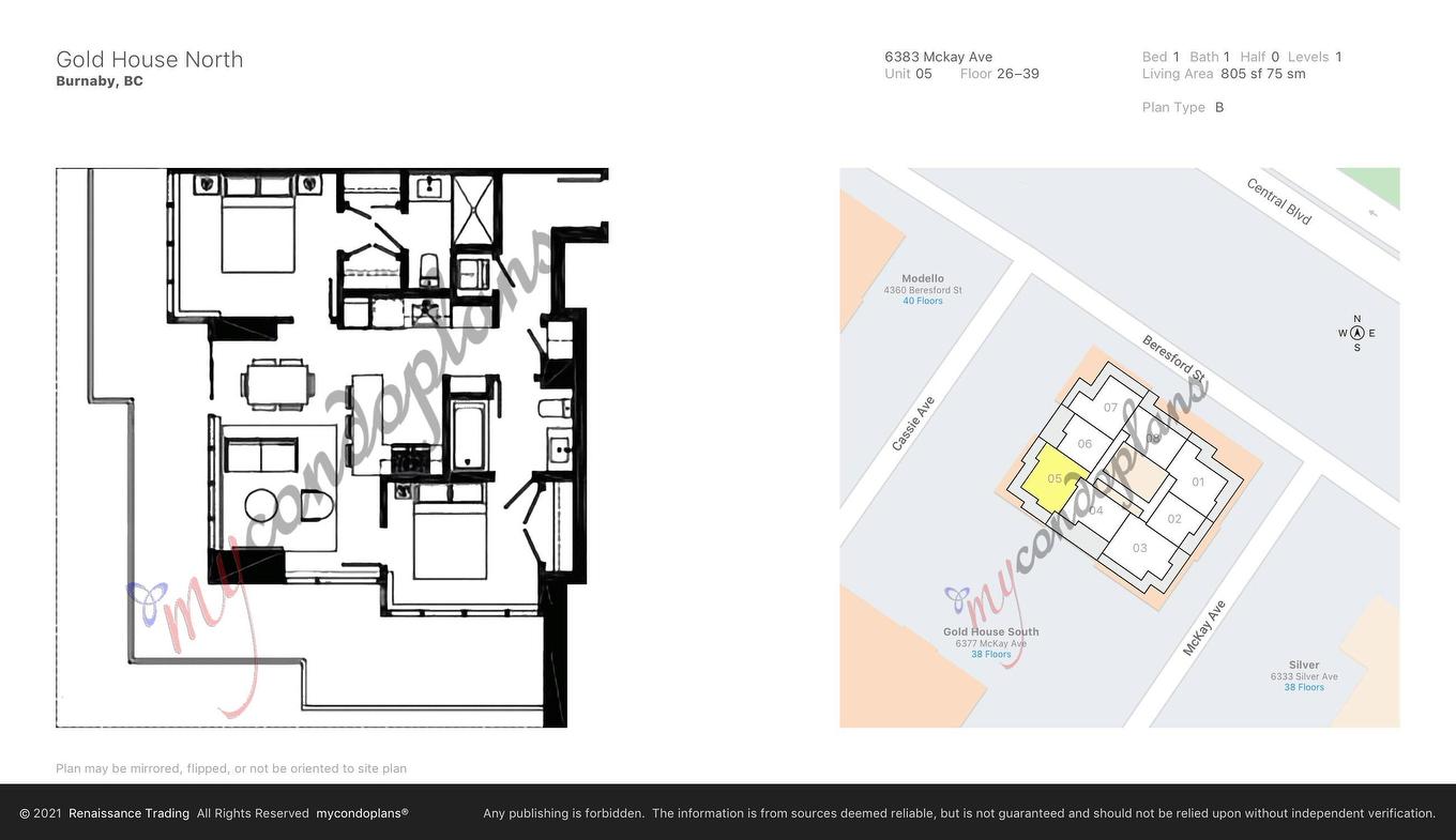 3605-6383 Mckay Avenue, Burnaby, BC