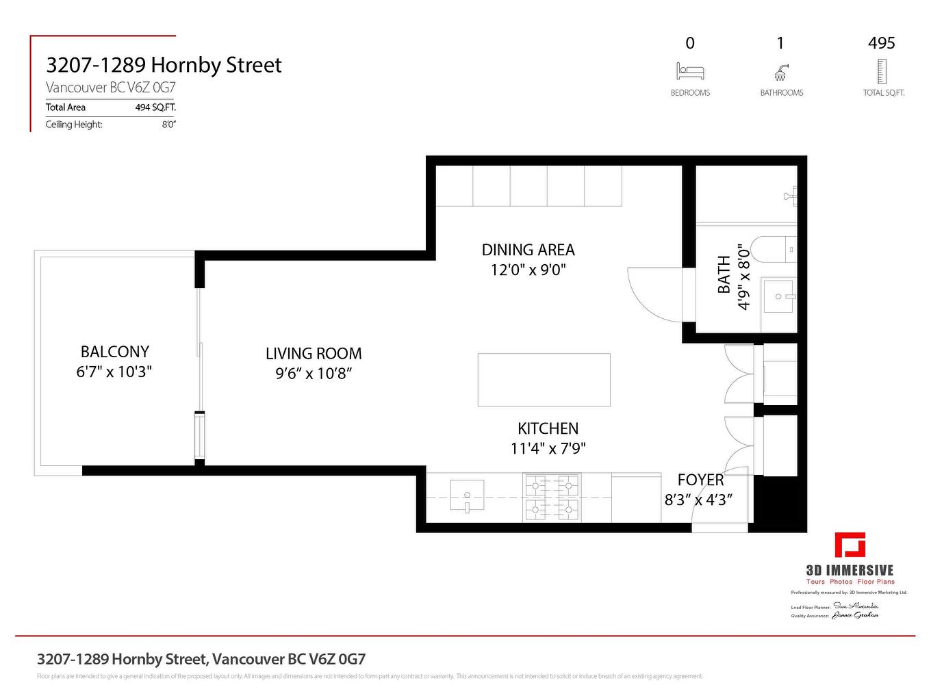 3207-1289 Hornby Street, Vancouver, BC